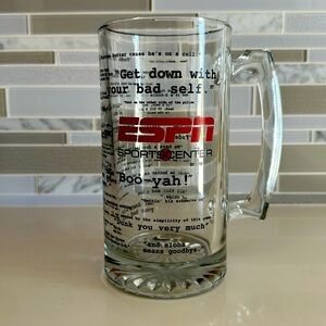 Extra large ESPN Sportcenter famous sayings glass beer 🍺 mug